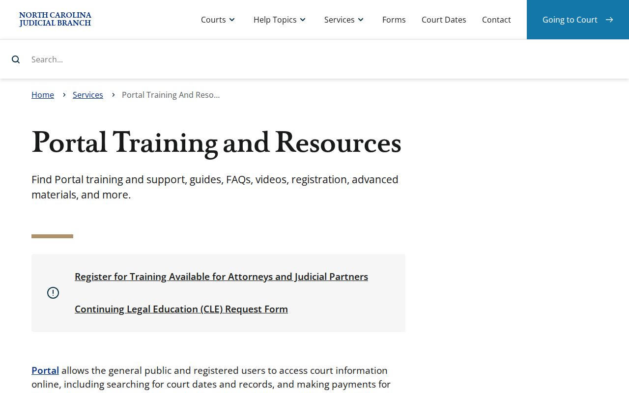 Camden County case search Portal training resource